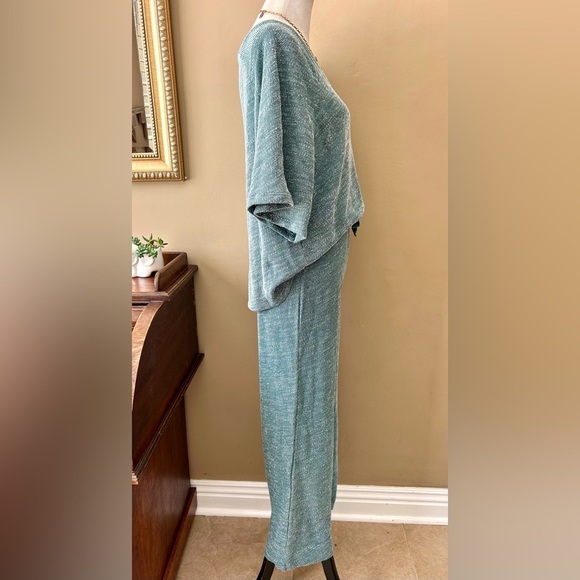 Honeydew Lounge Lover Top Wide Leg Pants Set Laurel Green Knit Size M NWT - Picture 7 of 8